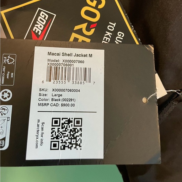 Arc’teryx Men Macai Shell Jacket Black L Brand New NWT - Picture 13 of 16